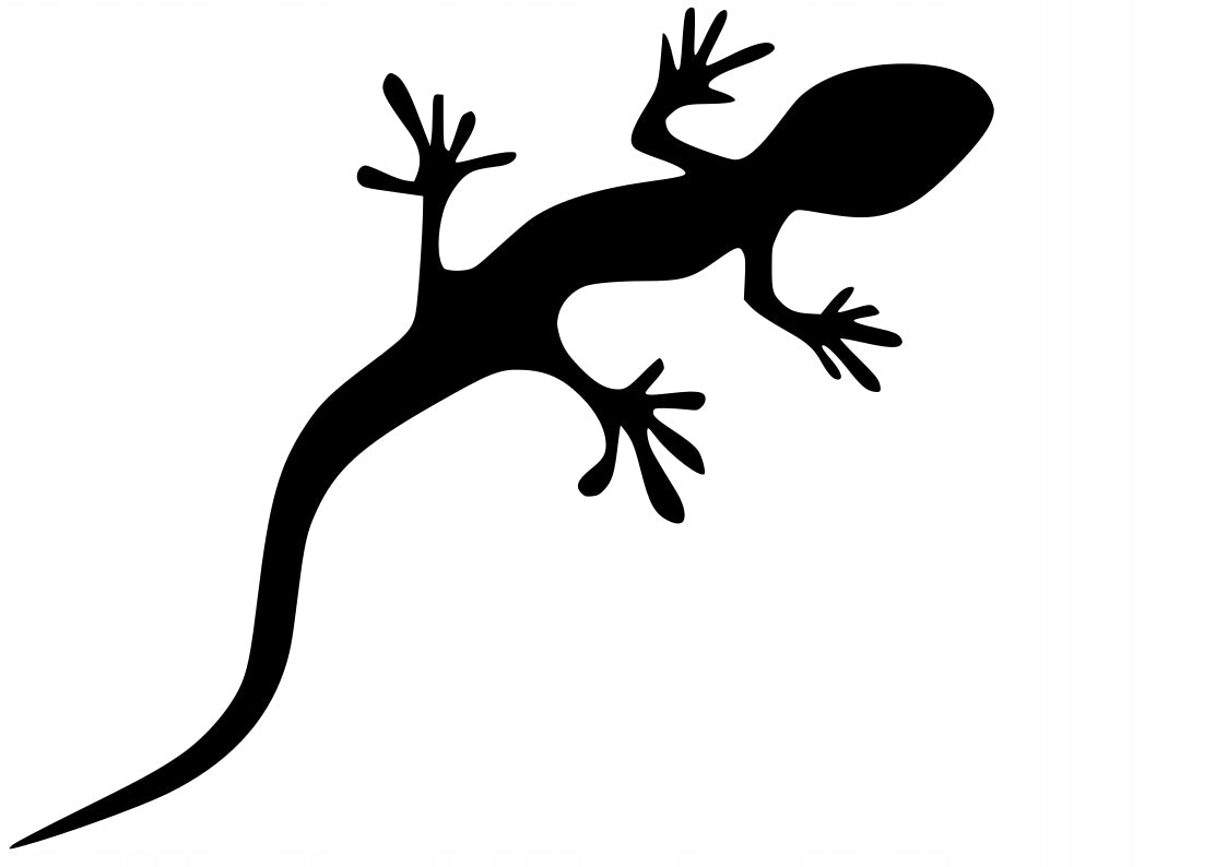 Sticker without background for car LIZARD Gecko 16 x 18,7 cm