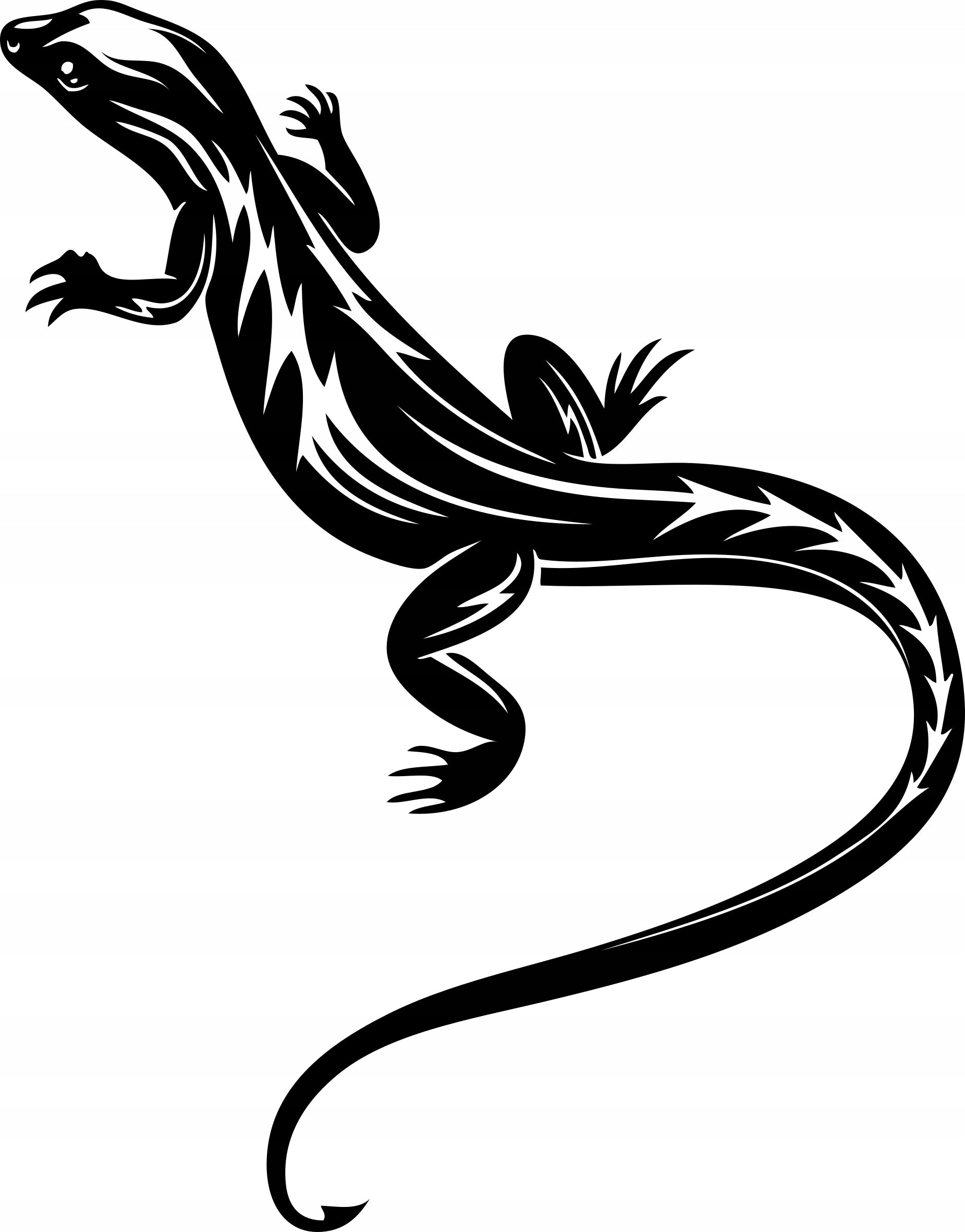 Sticker without background for car LIZARD TRIBAL 21 x 16,5 cm
