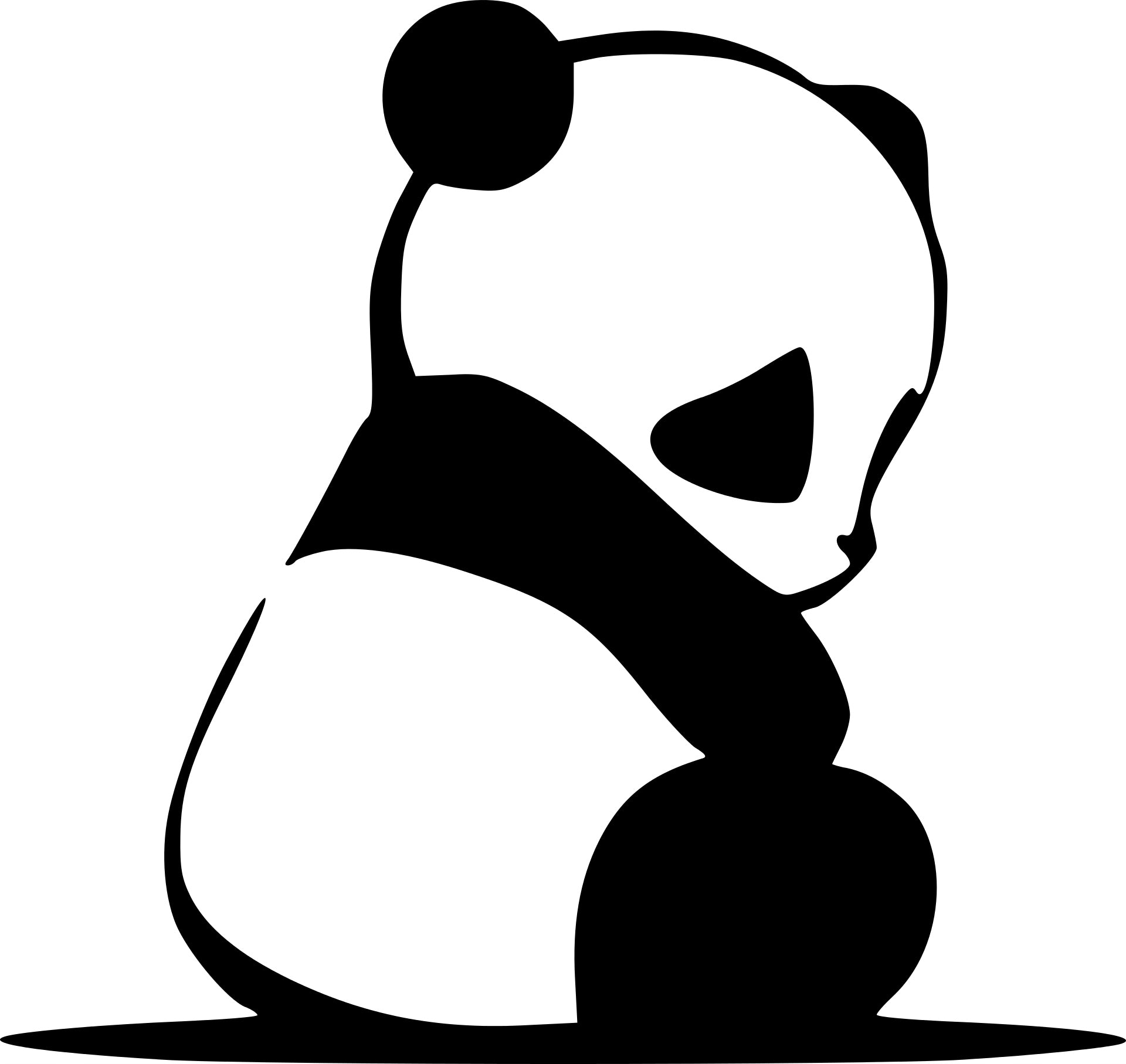 Sticker without background for car MISIO PANDA 15 x 15,9 cm