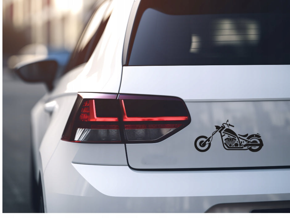 Sticker without background for car MOTORCYCLE CHOPPER motor 10 x 21,1 cm EAN (GTIN) 5904933320820