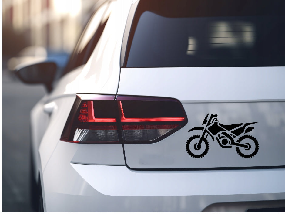 Sticker without background for car MOTORCYCLE CROSS 12 x 19,5 cm EAN (GTIN) 5904933320585