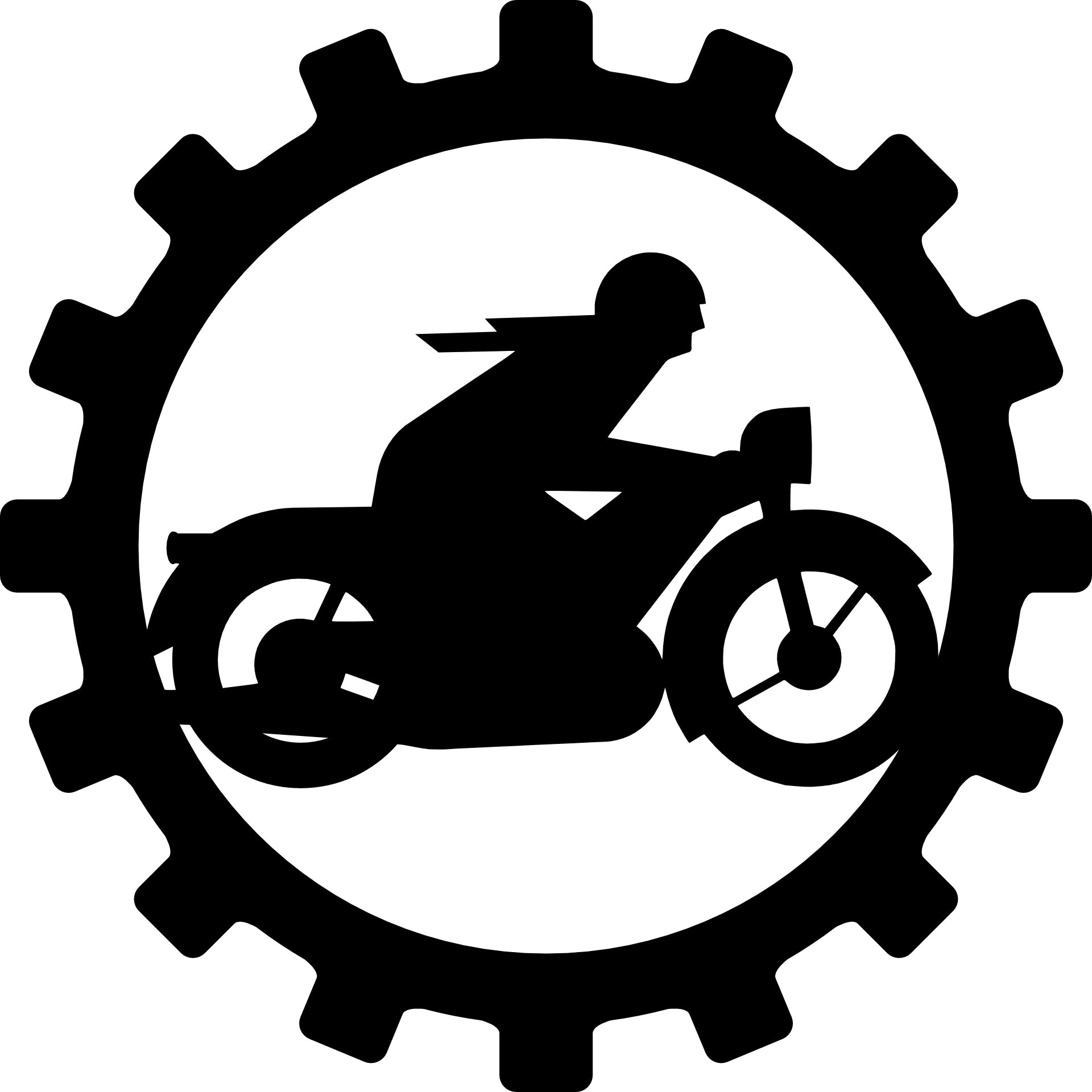 Sticker without background for car MOTORCYCLE MECHANIC 18 x 18,0 cm