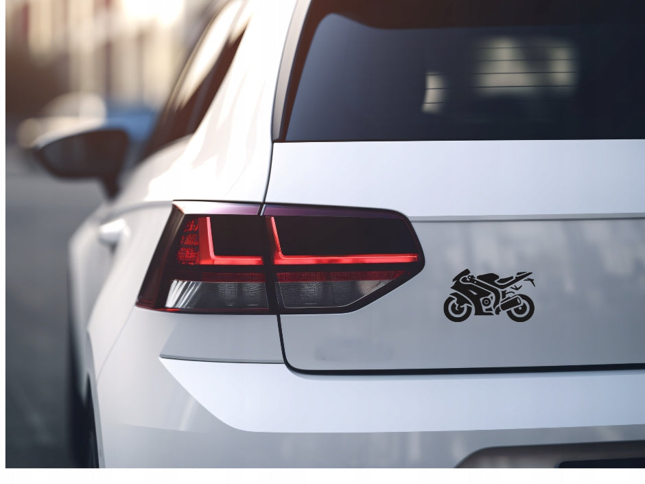 Sticker without background for car MOTORCYCLE RACING 8 x 13,6 cm EAN (GTIN) 5904933321414
