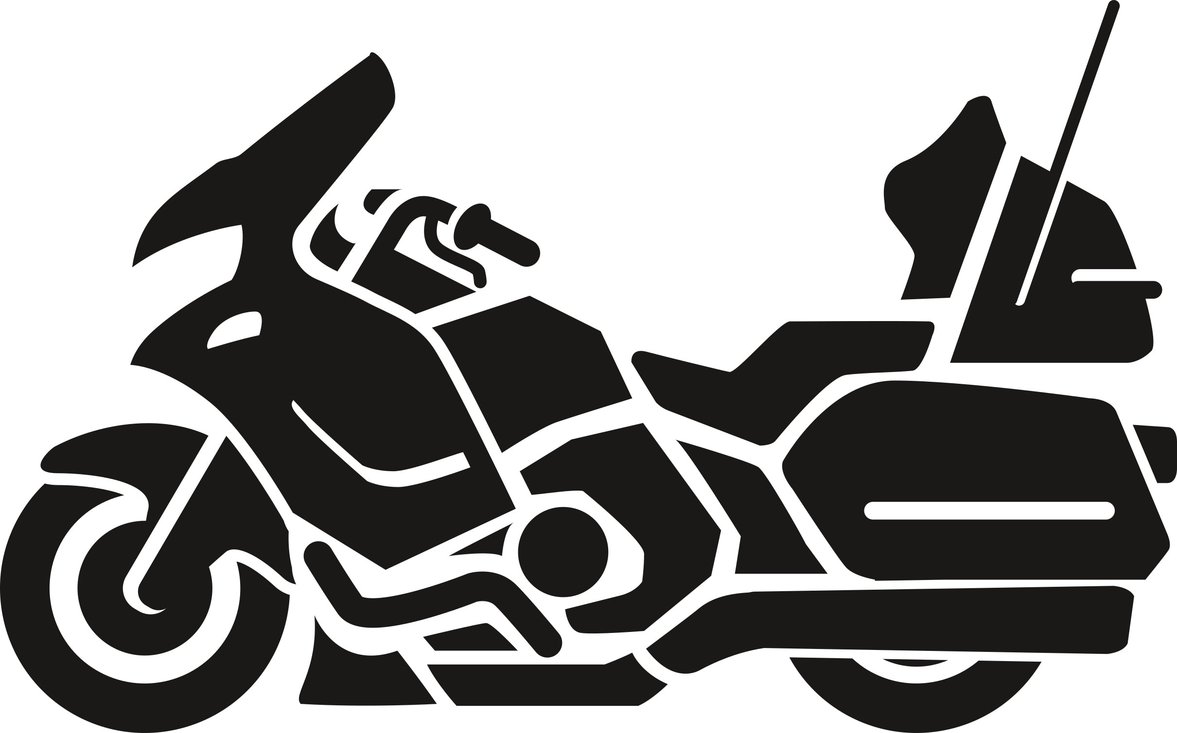 Sticker without background for car MOTORCYCLE silhouette 10 x 16,0 cm