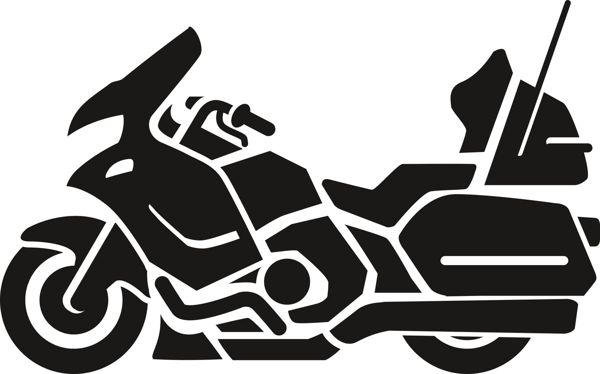 Sticker without background for car MOTORCYCLE silhouette 8 x 12,8 cm