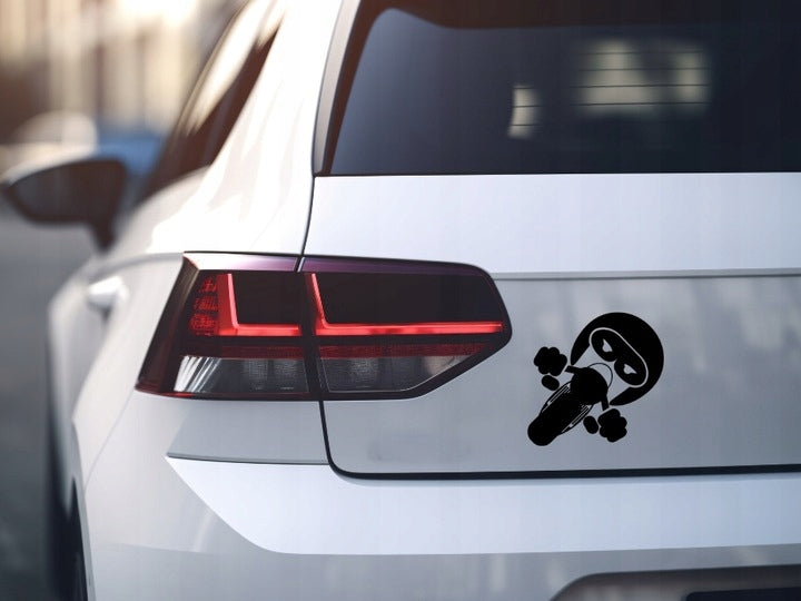 Sticker without background for car MOTORCYCLIST 12 x 12,2 cm EAN (GTIN) 5904933322008