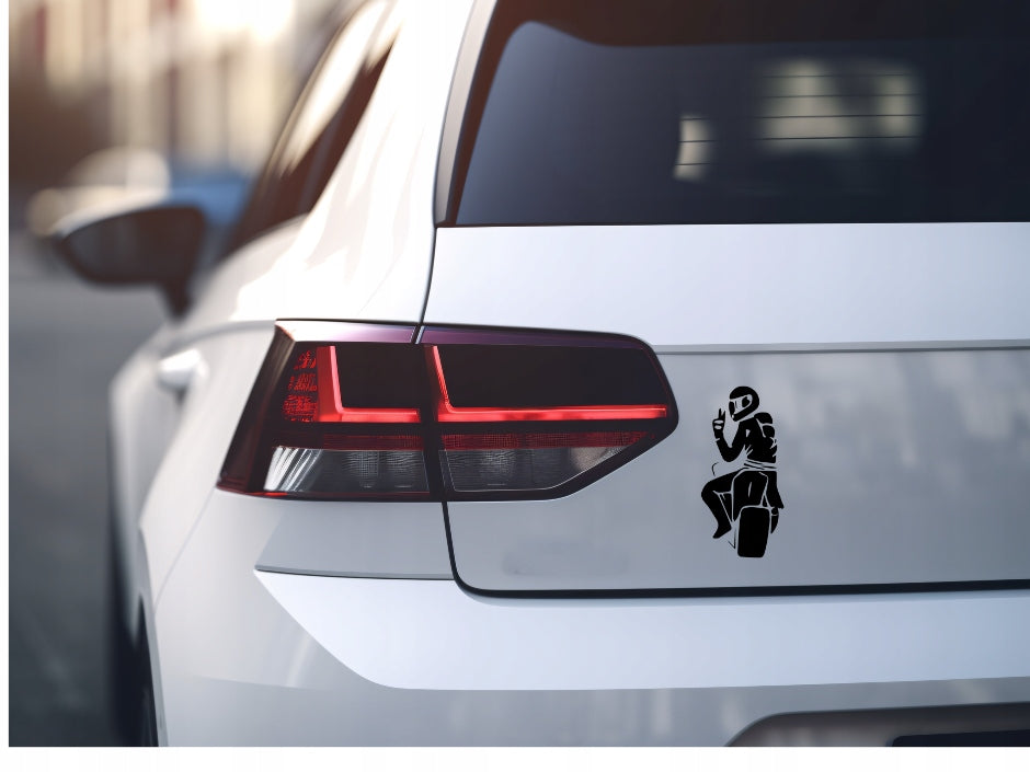 Sticker without background for car MOTORCYCLIST 20 x 10,0 cm EAN (GTIN) 5904933327485
