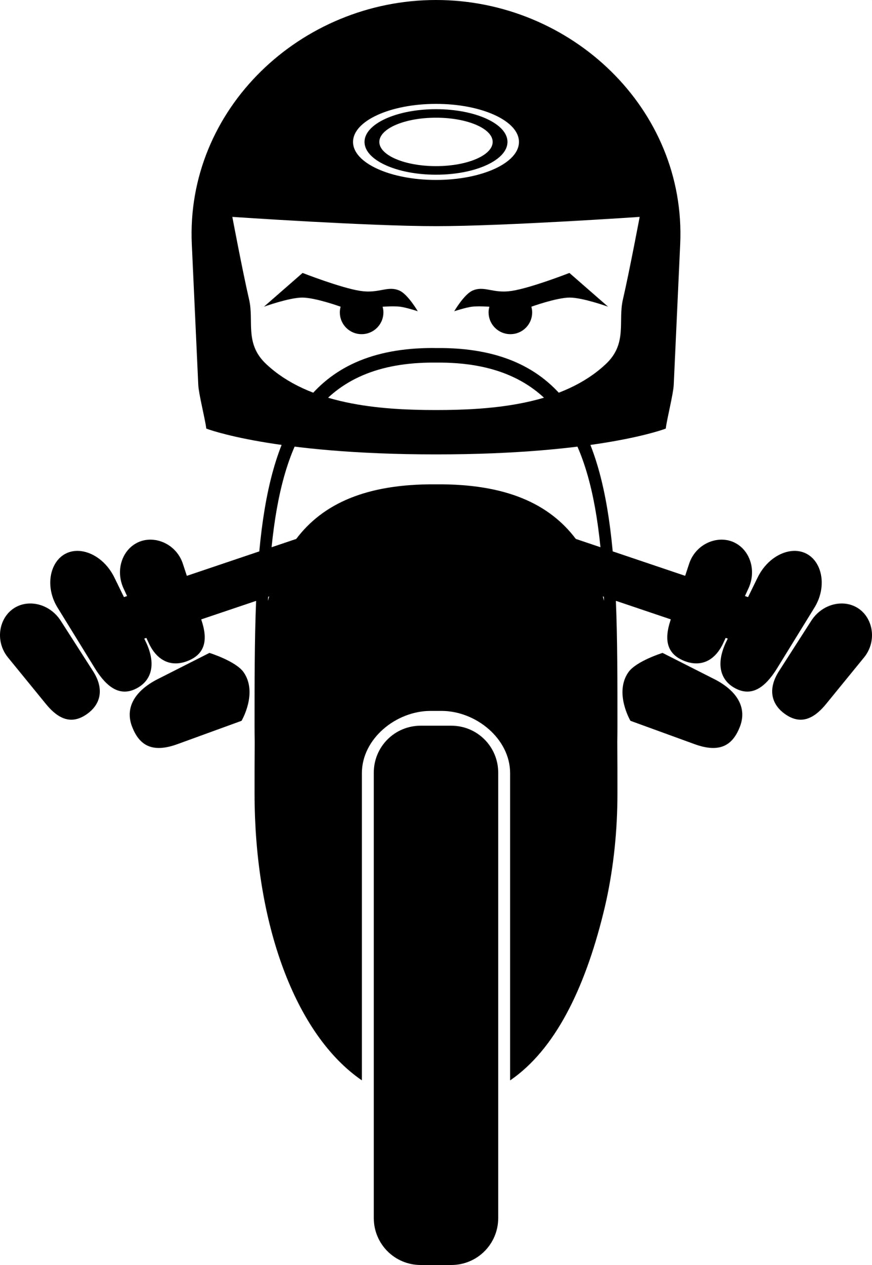 Sticker without background for car MOTORCYCLIST motor 18 x 12,4 cm