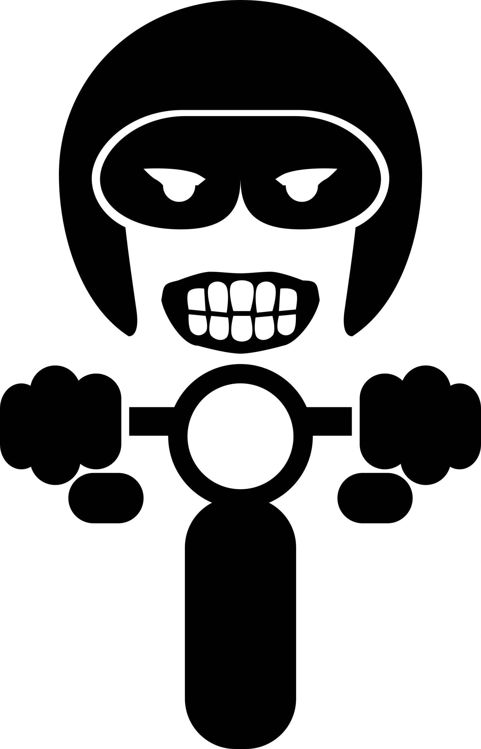 Sticker without background for car MOTORCYCLIST motorcyclist 15 x 9,6 cm