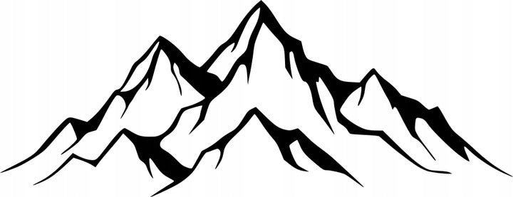 Sticker without background for car MOUNTAINS LANDSCAPE 8 x 20,7 cm