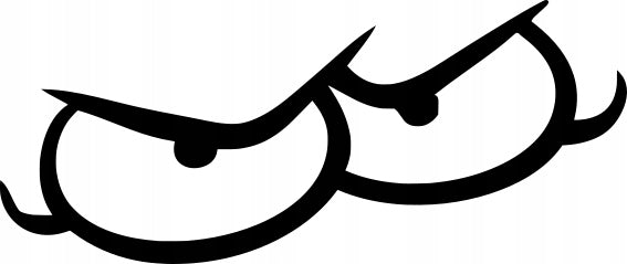 Sticker without background for car MYSTERIOUS EYES 10 x 23,8 cm
