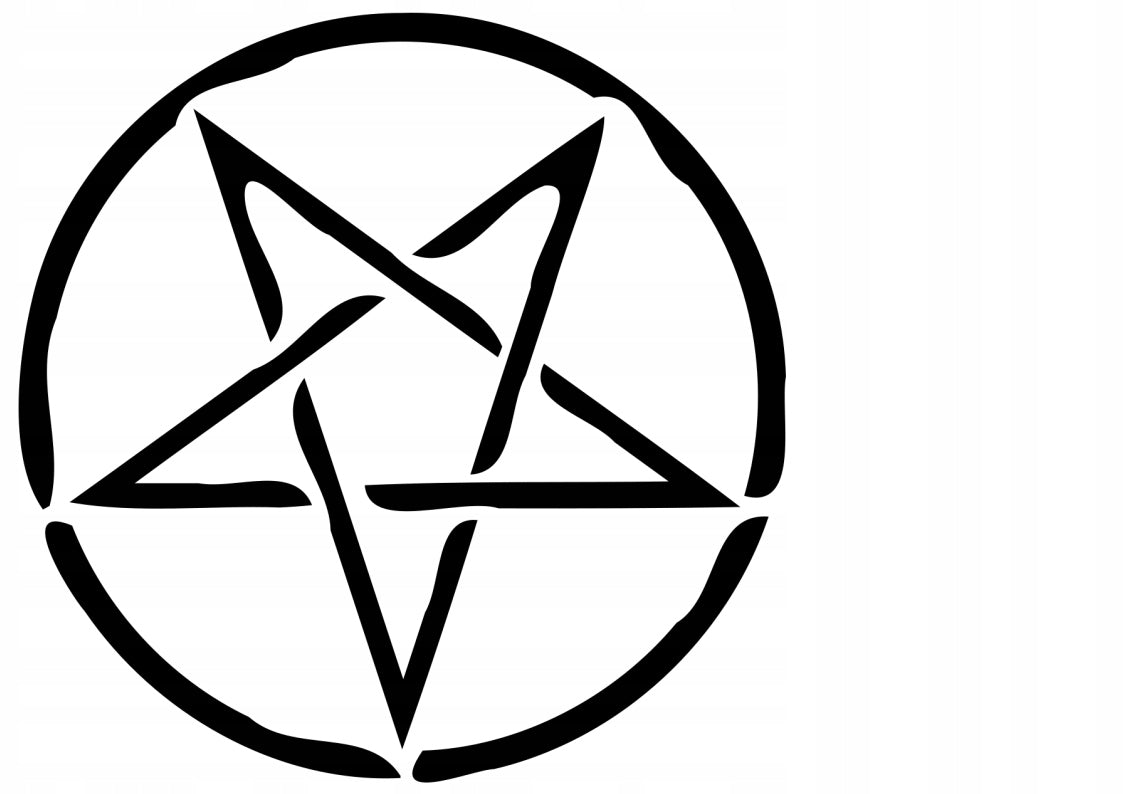 Sticker without background for car PENTAGRAM Pythagorean star 12 x 12,0 cm