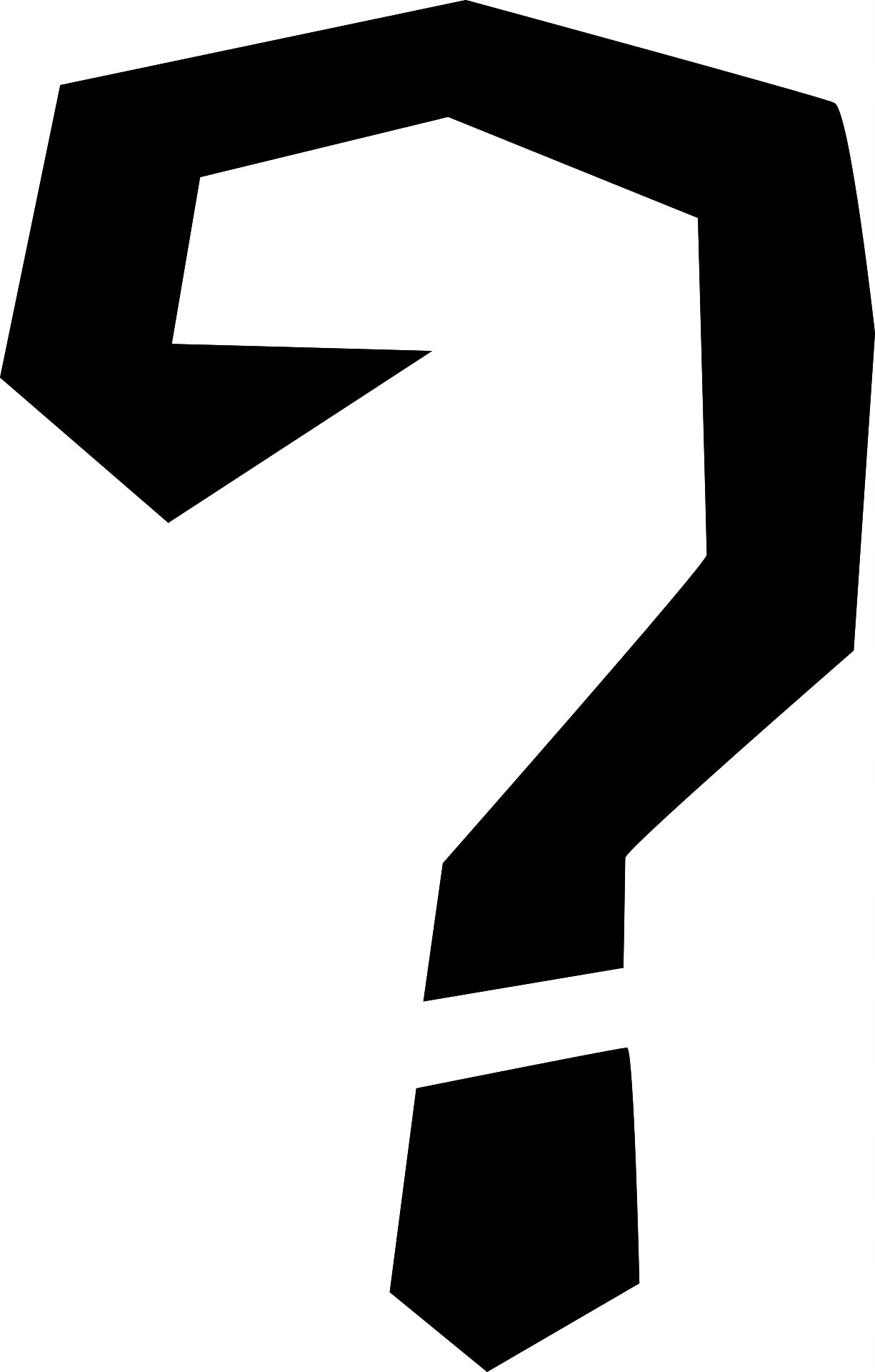 Sticker without background for car QUESTION MARK 18 x 11,5 cm