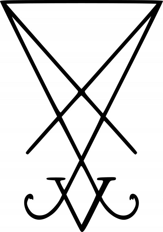 Sticker without background for car SIGIL LUCIFERA devil demon sign 15 x 10,5 cm