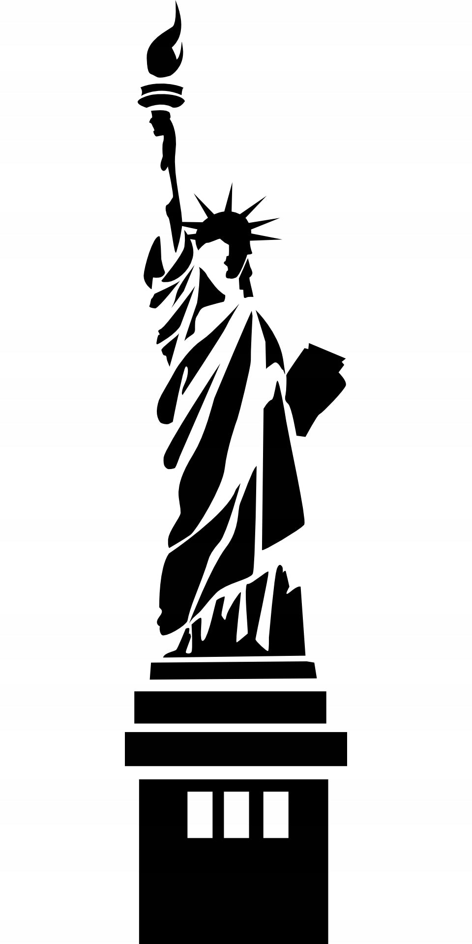 Sticker without background for car STATUE OF LIBERTY 21 x 5,0 cm