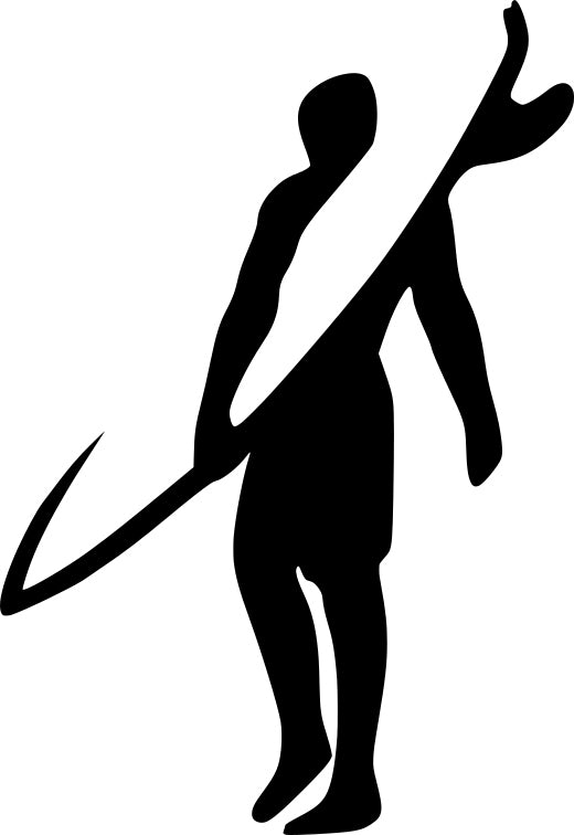 Sticker without background for car SURFING SURFER 15 x 10,3 cm