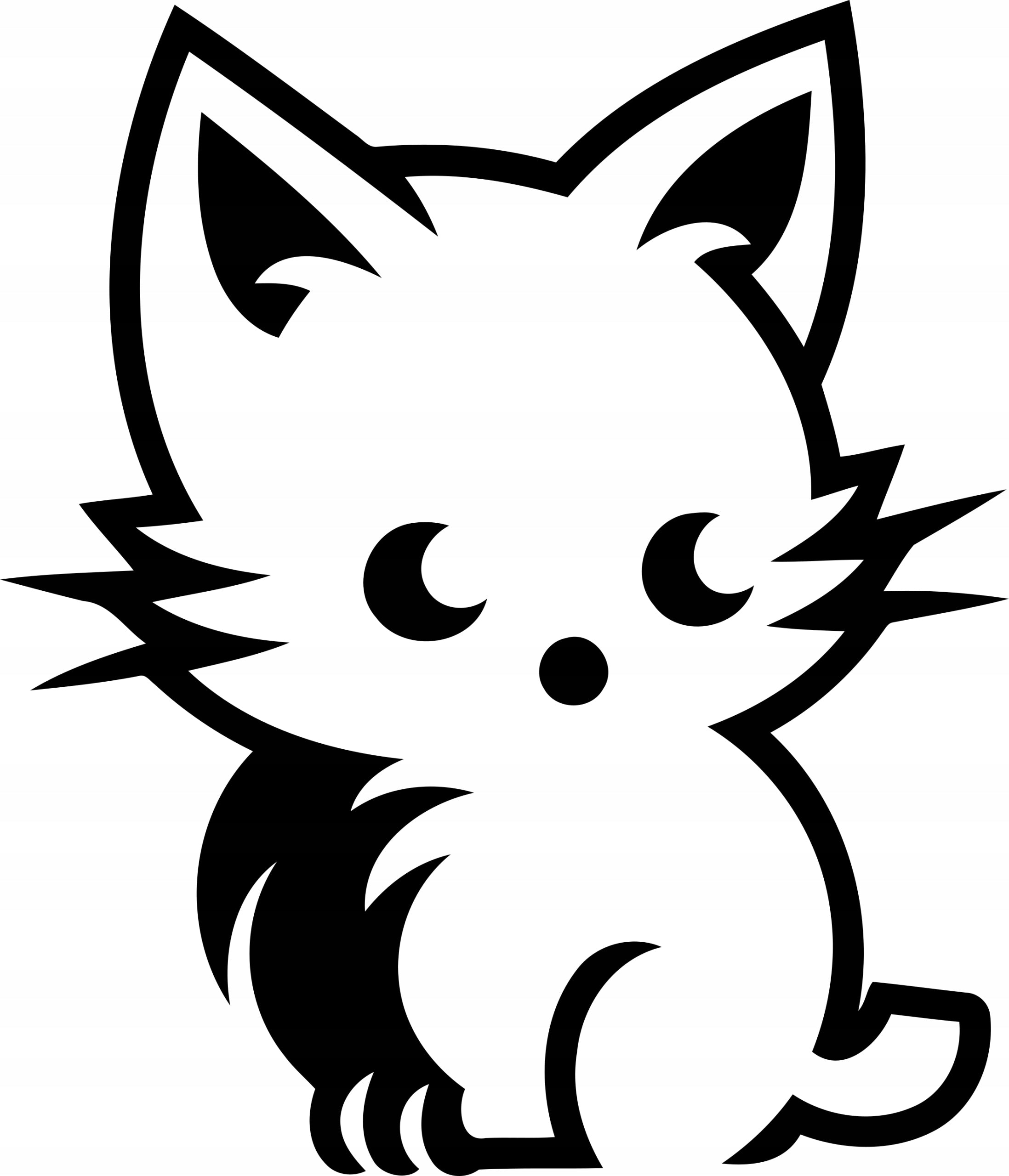 Sticker without background for car SWEET KITTEN 12 x 10,3 cm