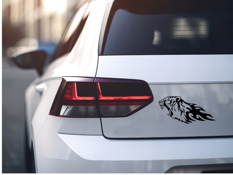 Sticker without background for car TIGER MOUTH flames 8 x 16,6 cm EAN (GTIN) 5904933320530