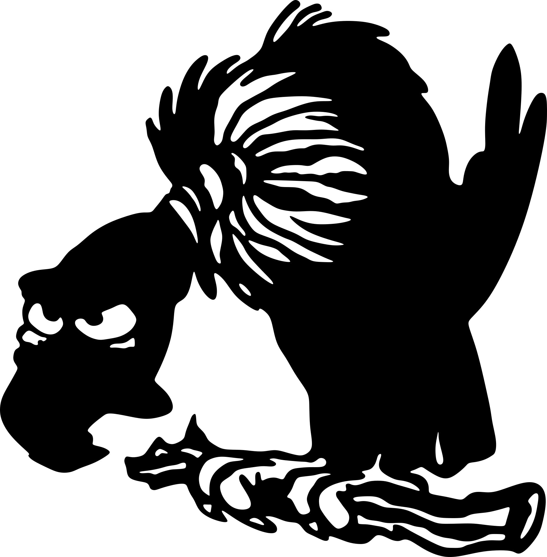 Sticker without background for car VULTURE bird predatory 12 x 11,8 cm