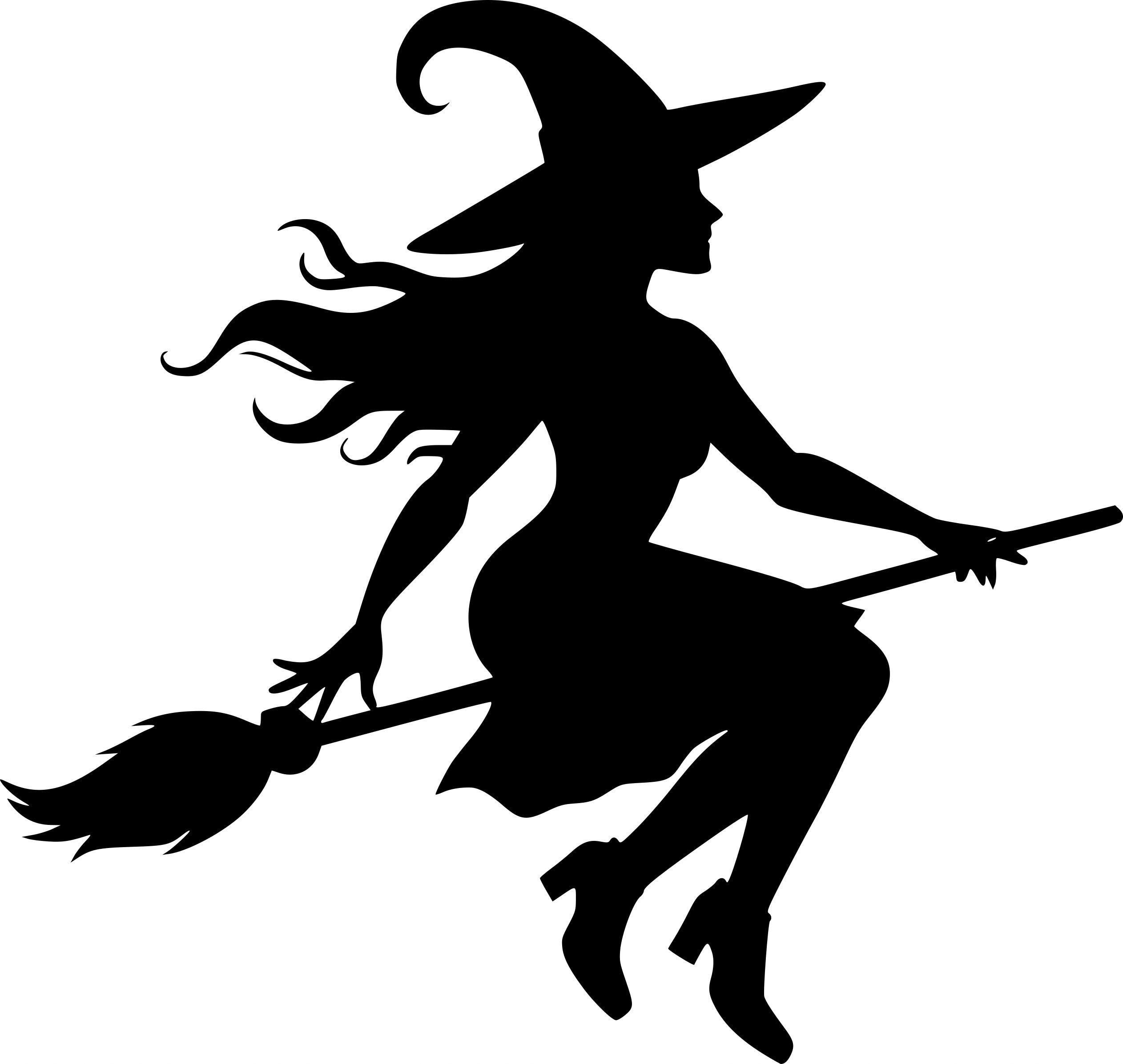 Sticker without background for car WITCH 13 x 13,7 cm