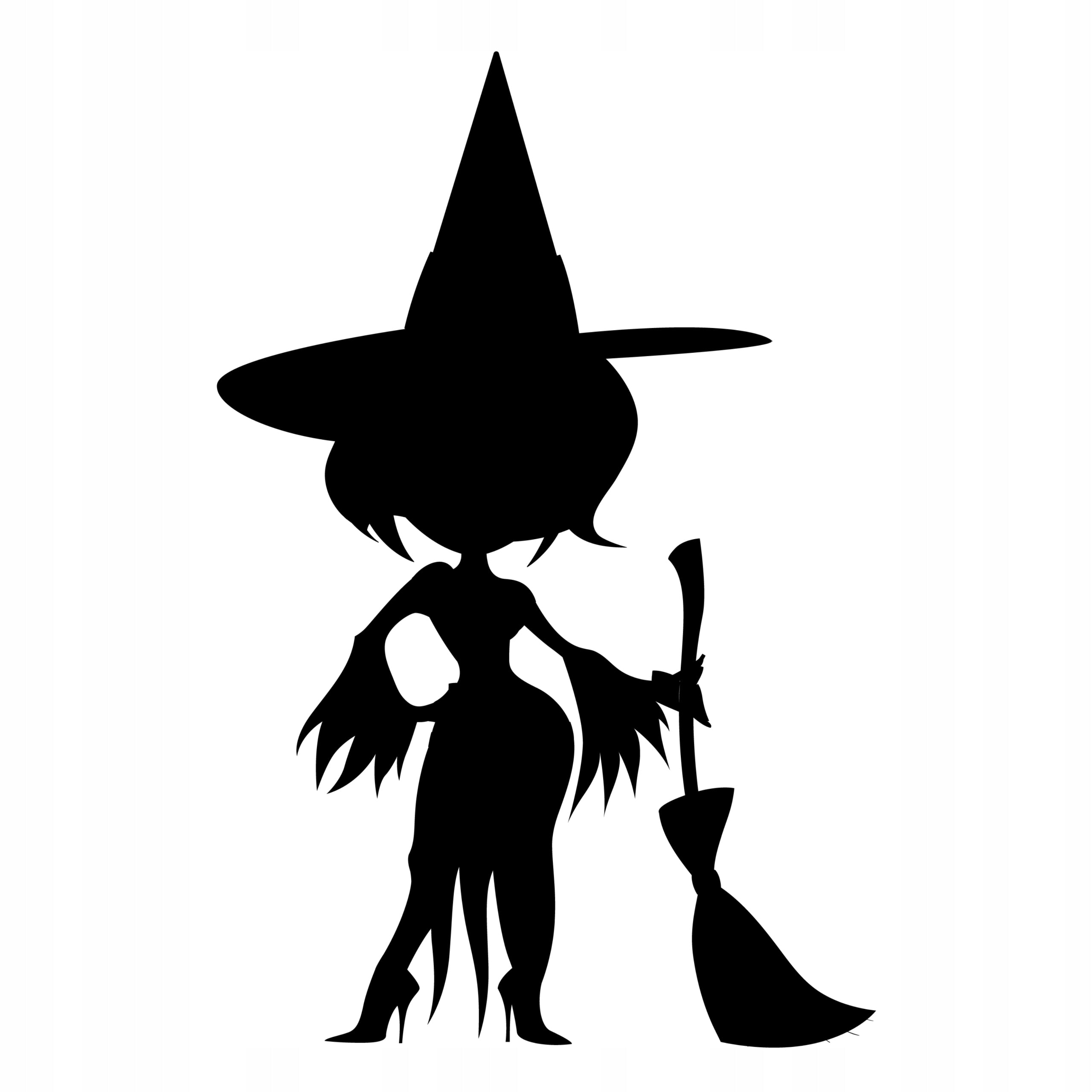 Sticker without background for car WITCH 15 x 10,0 cm