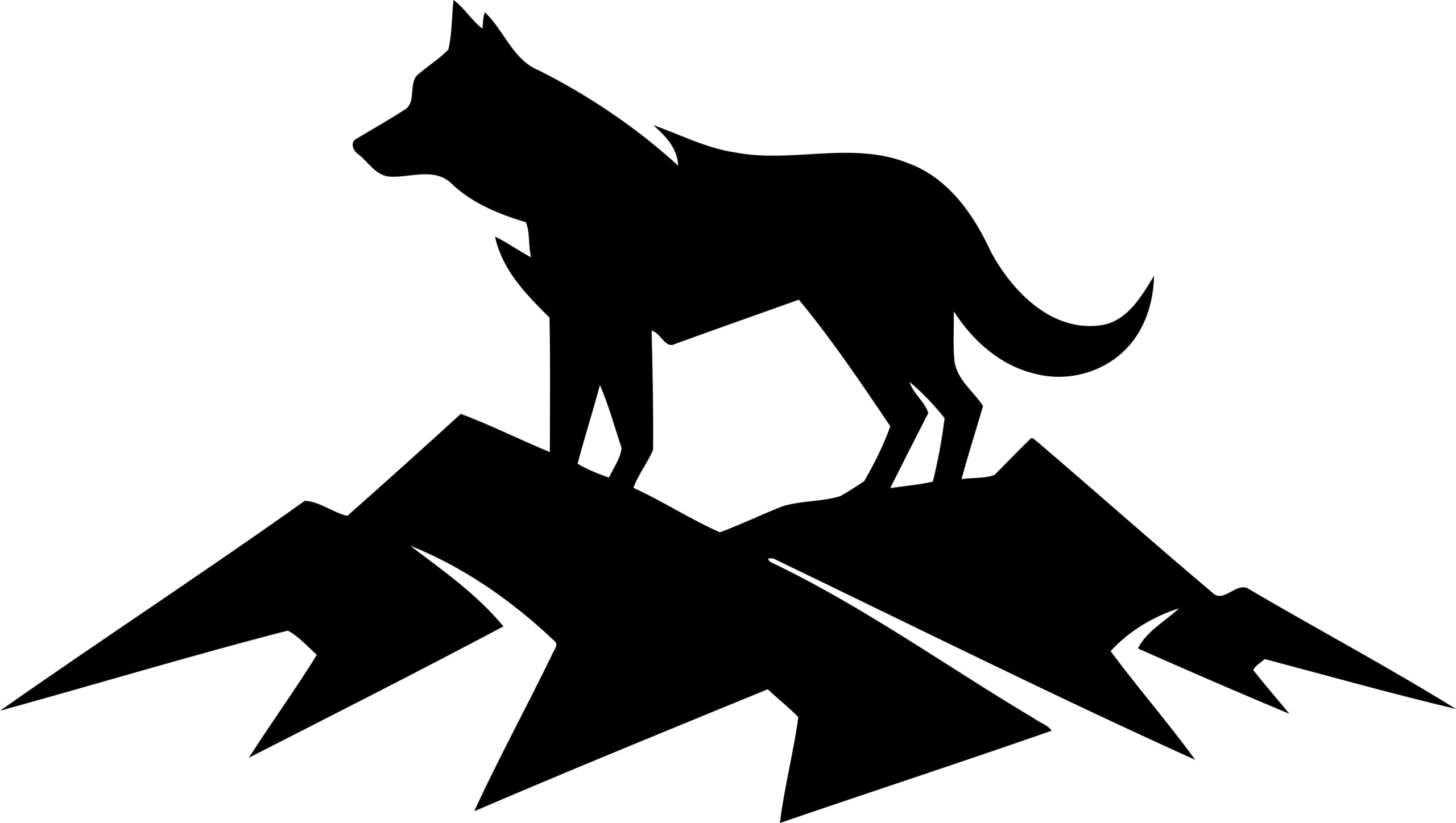 Sticker without background for car WOLF ON ROCK 10 x 17,7 cm