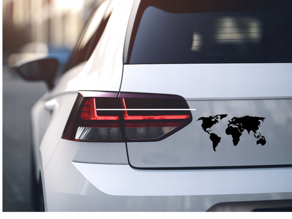 Sticker without background for car WORLD MAP trunks 15,4 x 29 cm EAN (GTIN) 5904933327225