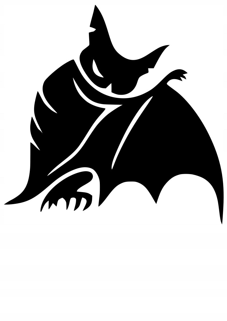 Sticker without background for car bat batman 10 x 10 cm