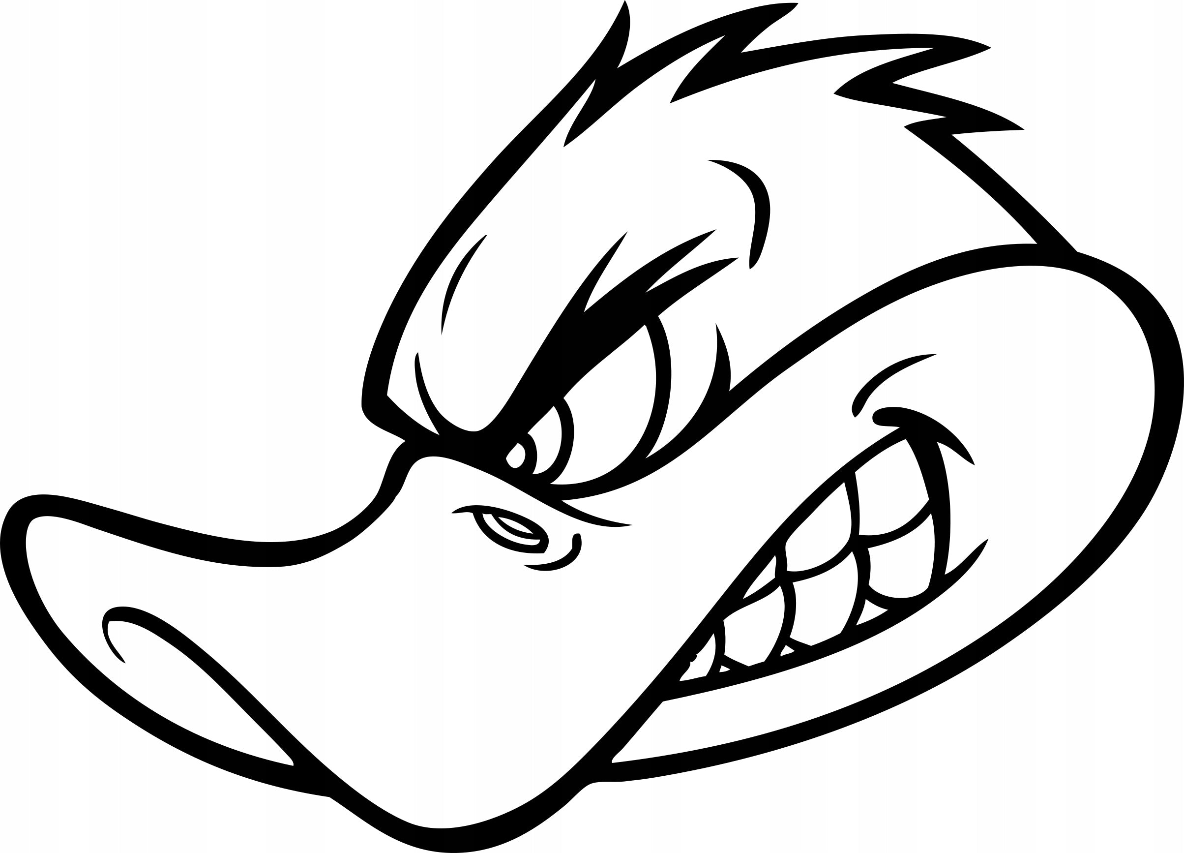 Sticker without background for car beak DUCK 14 x 19,4 cm
