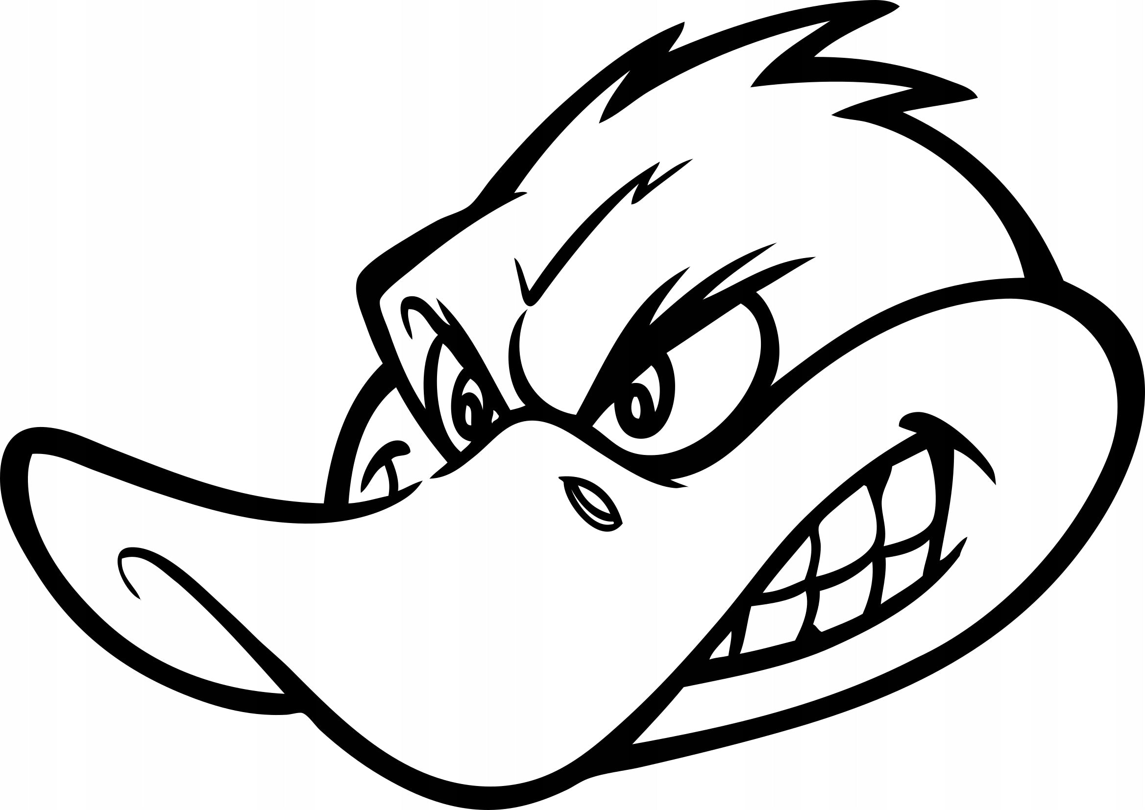 Sticker without background for car beak DUCK 14 x 19,8 cm