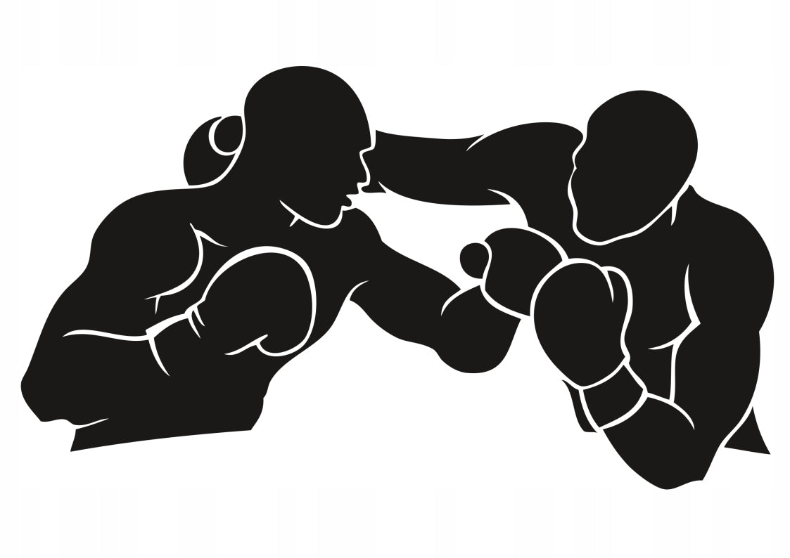 Sticker without background for car boxing FIGHTER boxer sport 10 x 17,8 cm