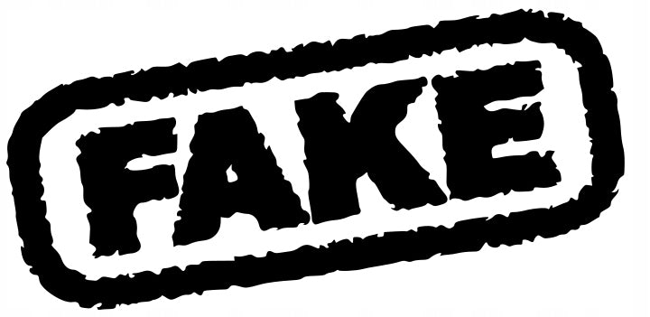 Sticker without background for car jagged FAKE manifest 8 x 16,4 cm
