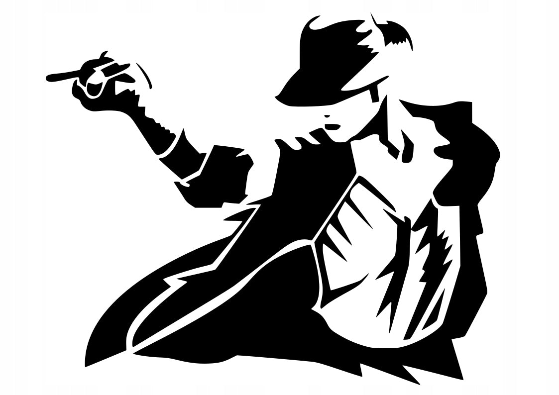 Sticker without background for car laptop laptop MICHAEL JACKSON 18 x 22,0 cm