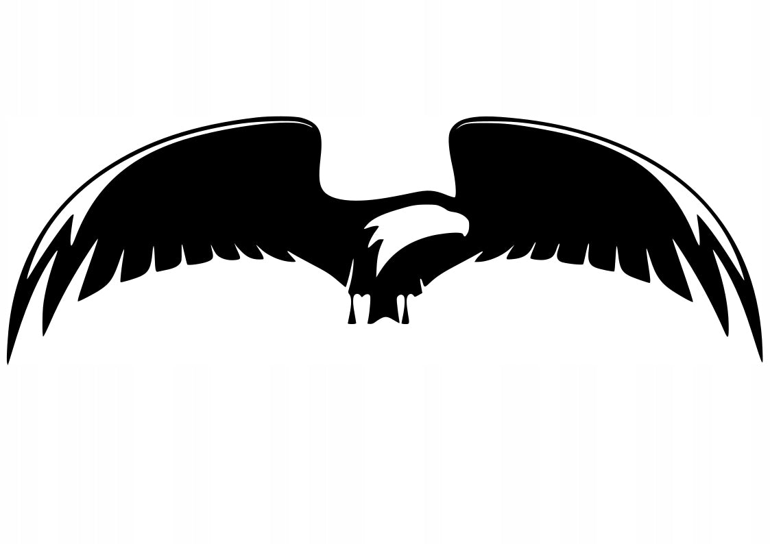 Sticker without background for car laptop trunks EAGLE WITH WINGS 7 x 21,3 cm
