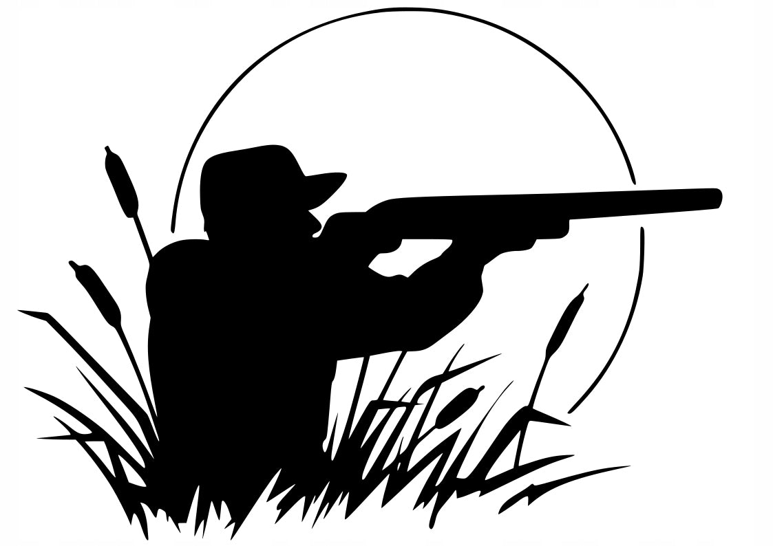 Sticker without background for car laptop trunks HUNTER hunting 14 x 18,5 cm