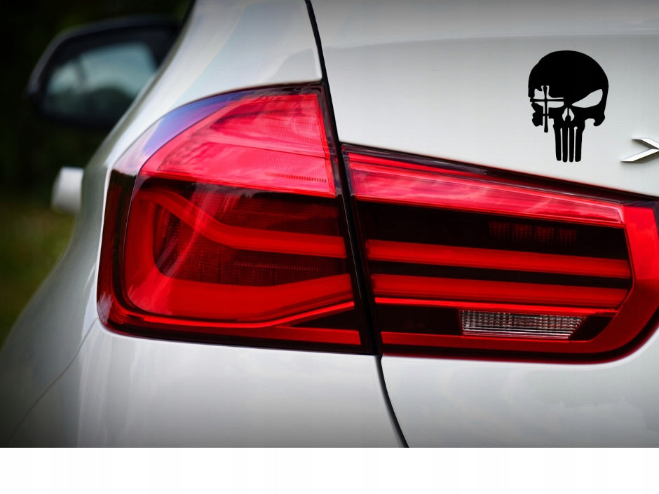 Sticker without background for car laptop trunks PUNISHER WITH CROSS 18 x 13,0 cm EAN (GTIN) 5906379674925