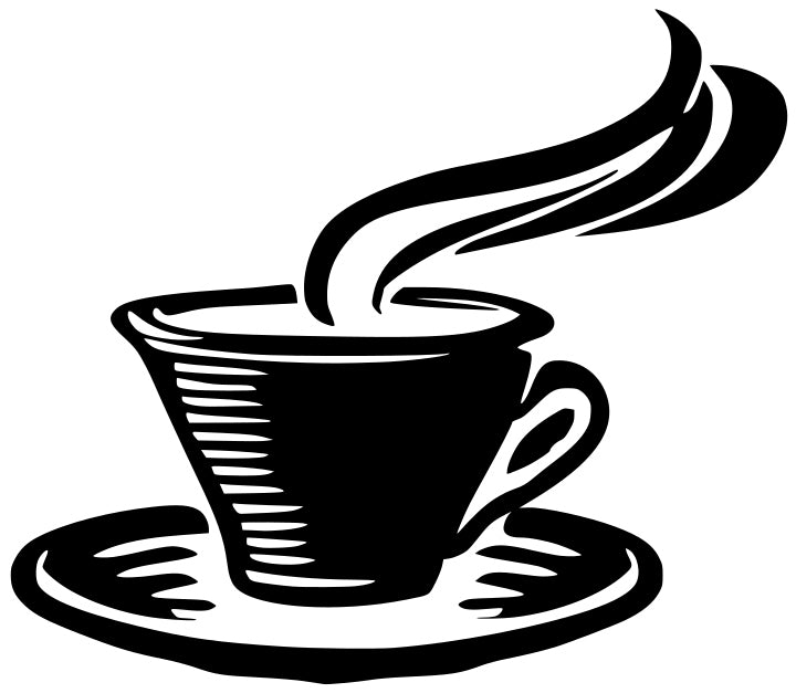 Sticker without background for car motorcycle CUP of tea coffee 12 x 13,8 cm