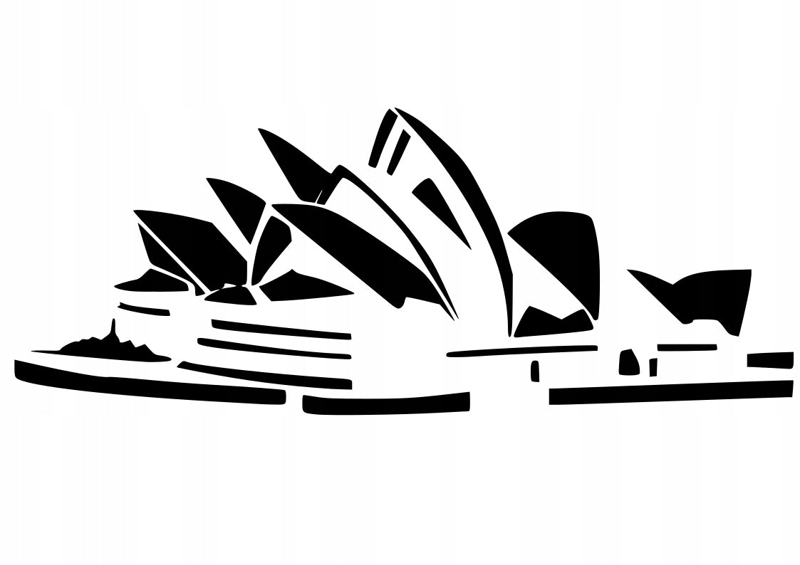 Sticker without background for car motorcycle OPERA SYDNEY AUSTRALIA 8 x 20,3 cm