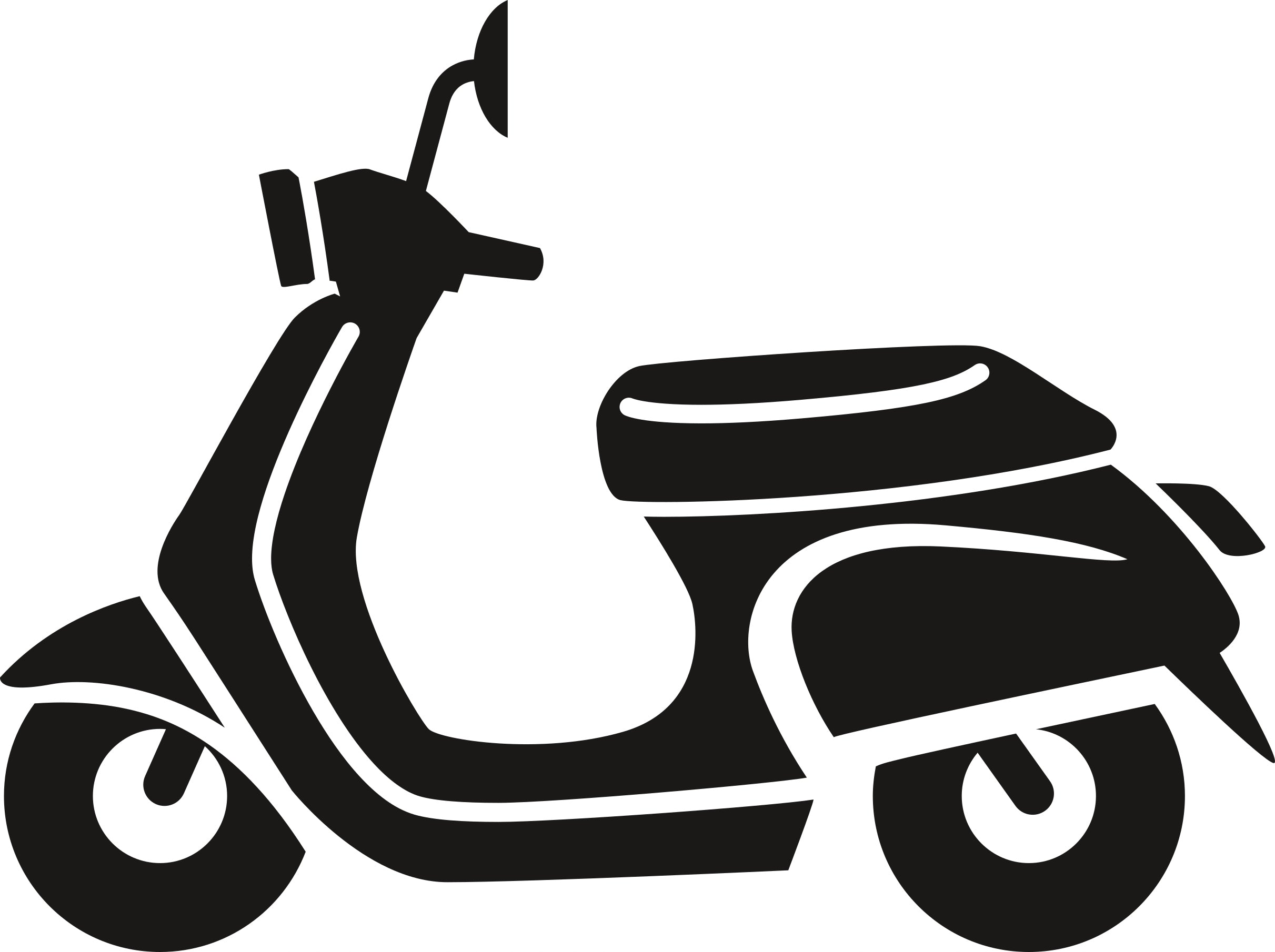 Sticker without background for car motorcycle SCOOTER 10 x 13,4 cm