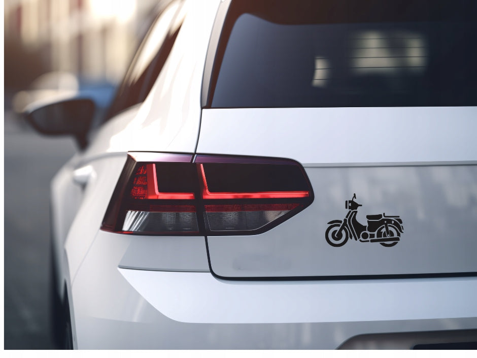Sticker without background for car motorcycle SCOOTER 12 x 17,4 cm EAN (GTIN) 5904933320899