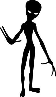 Sticker without background for car motorcycle helmet ALIEN UFO ALIEN 12 x 7,0 cm
