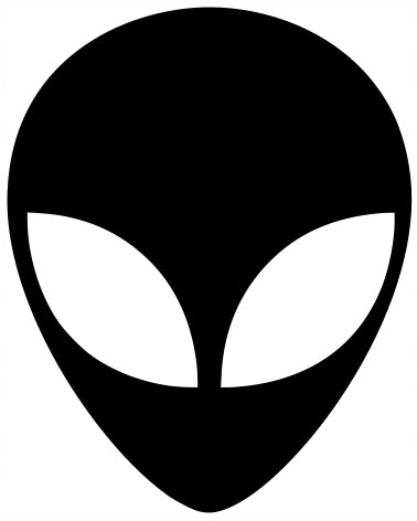 Sticker without background for car motorcycle helmet ALIEN UFO ALIEN 14 x 11,2 cm