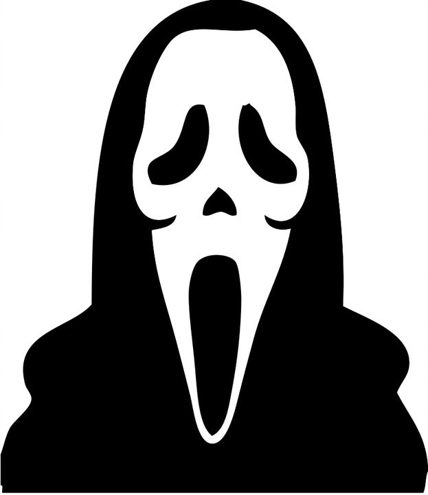 Sticker without background for car motorcycle helmet MASK SPIRIT 18 x 15,6 cm