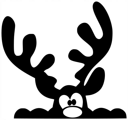 Sticker without background for car motorcycle helmet MOOSE 15 x 16,0 cm
