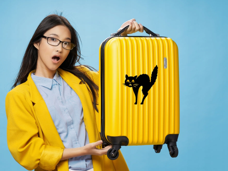 Sticker without background for car motorcycle trunks BLACK CAT kitten 12 x 11,0 cm Manufacturer's catalog number 12,00 x 11,00