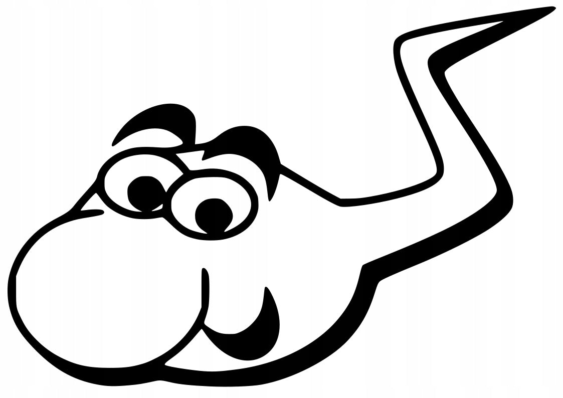 Sticker without background for car motorcycle trunks CHEERFUL SPERM 12 x 17,3 cm
