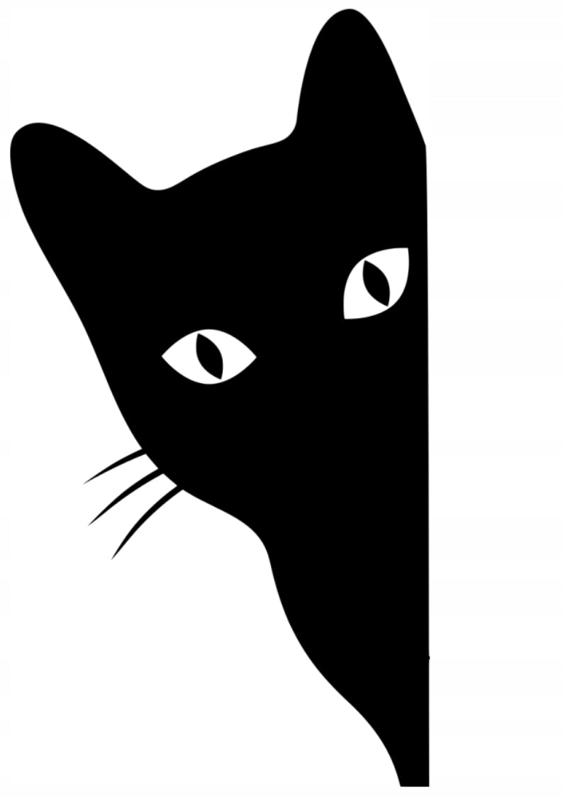 Sticker without background for car motorcycle trunks LOOKING KITTEN 18 x 9,7 cm