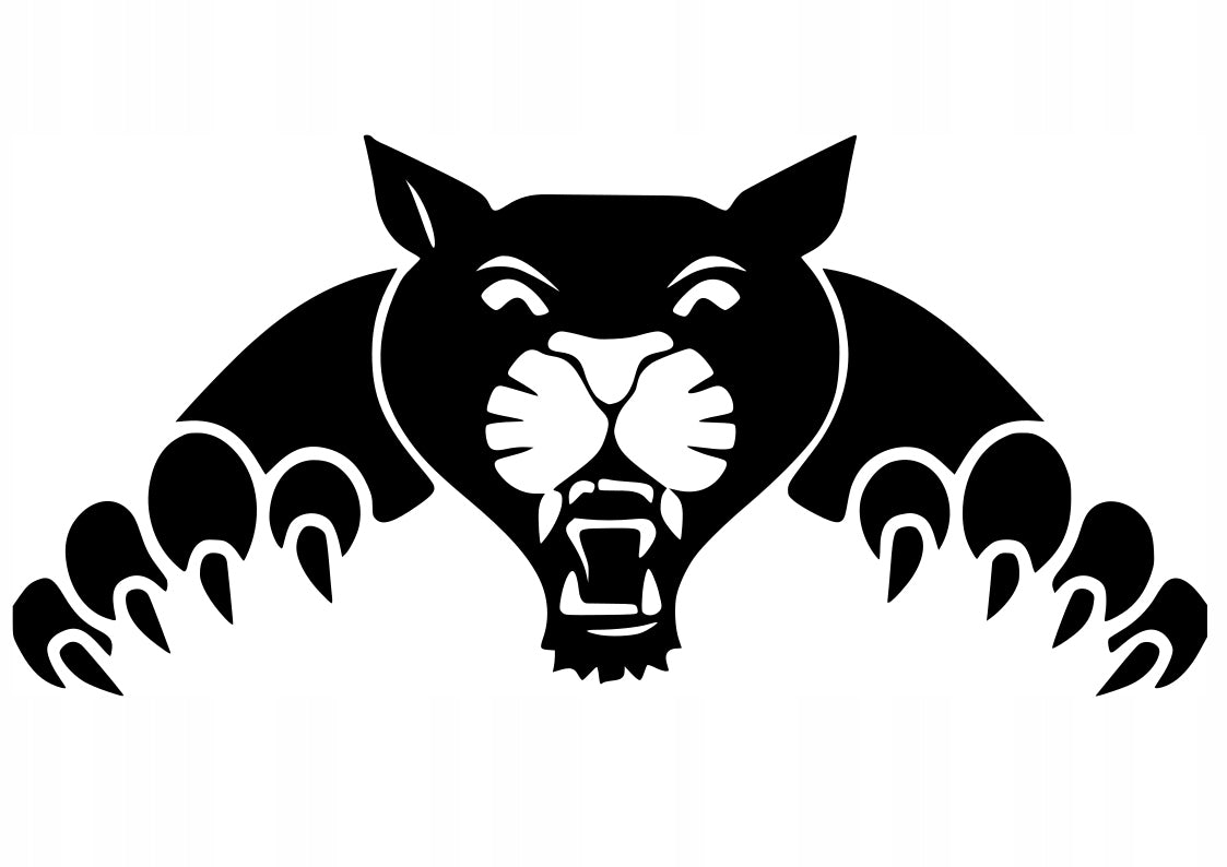 Sticker without background for car motorcycle trunks WILD CAT CLAWS 10 x 21,3 cm
