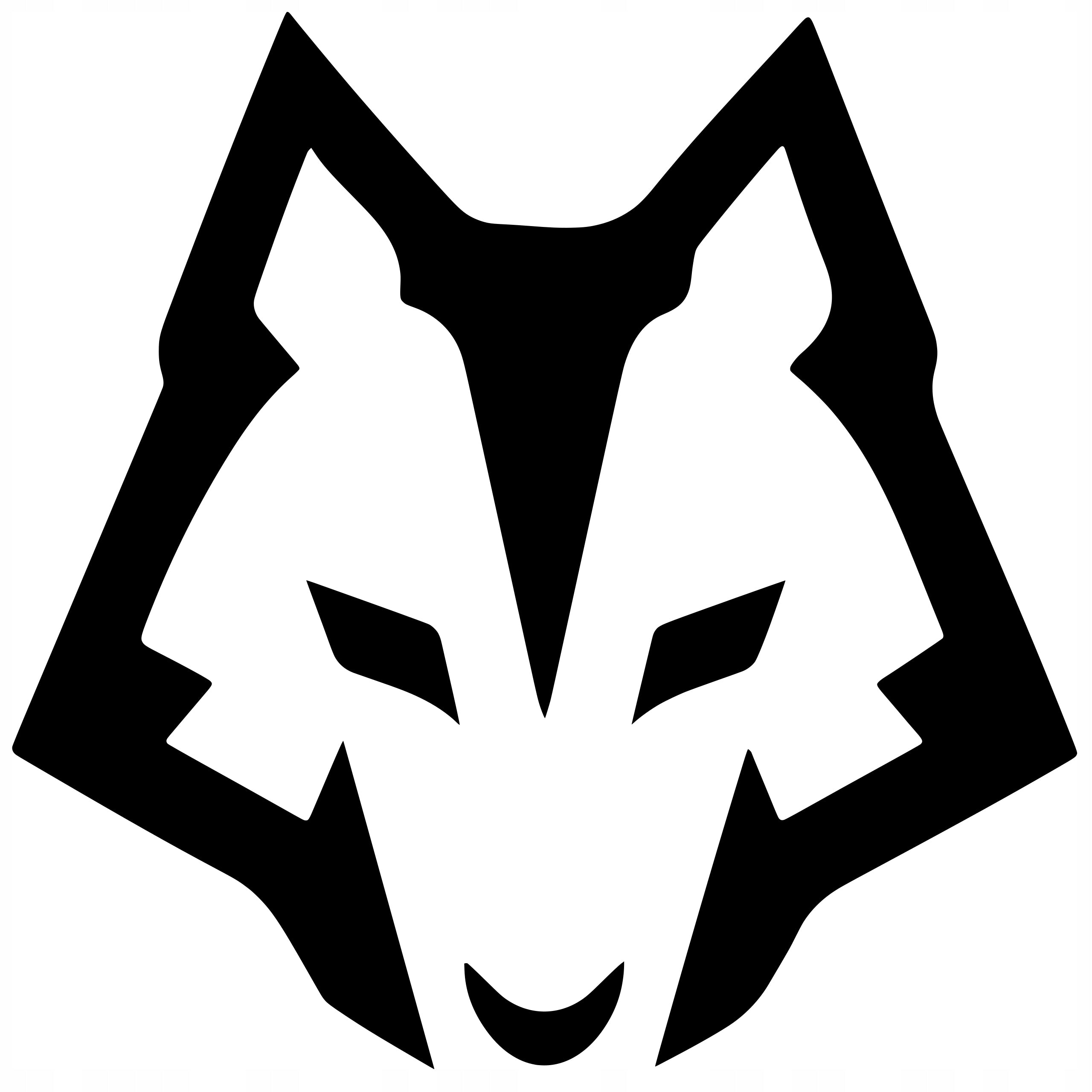 Sticker without background for car motorcycle trunks WOLF HEAD 18 x 18,1 cm