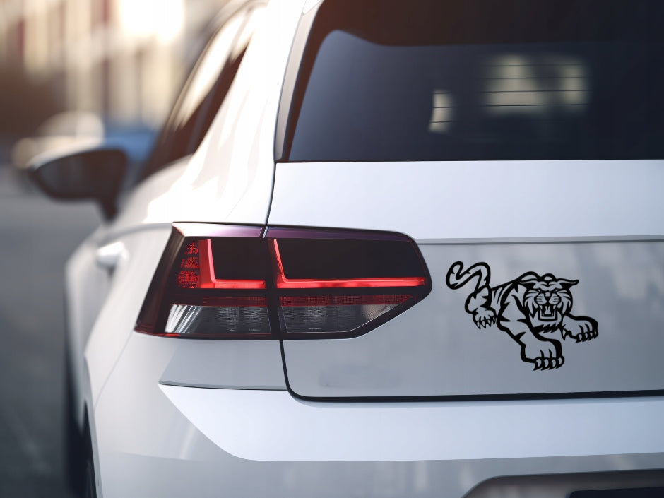Sticker without background for car motorcycle trunks attacking TIGER 16 x 22,4 cm Manufacturer's catalog number 16,00 x 22,40